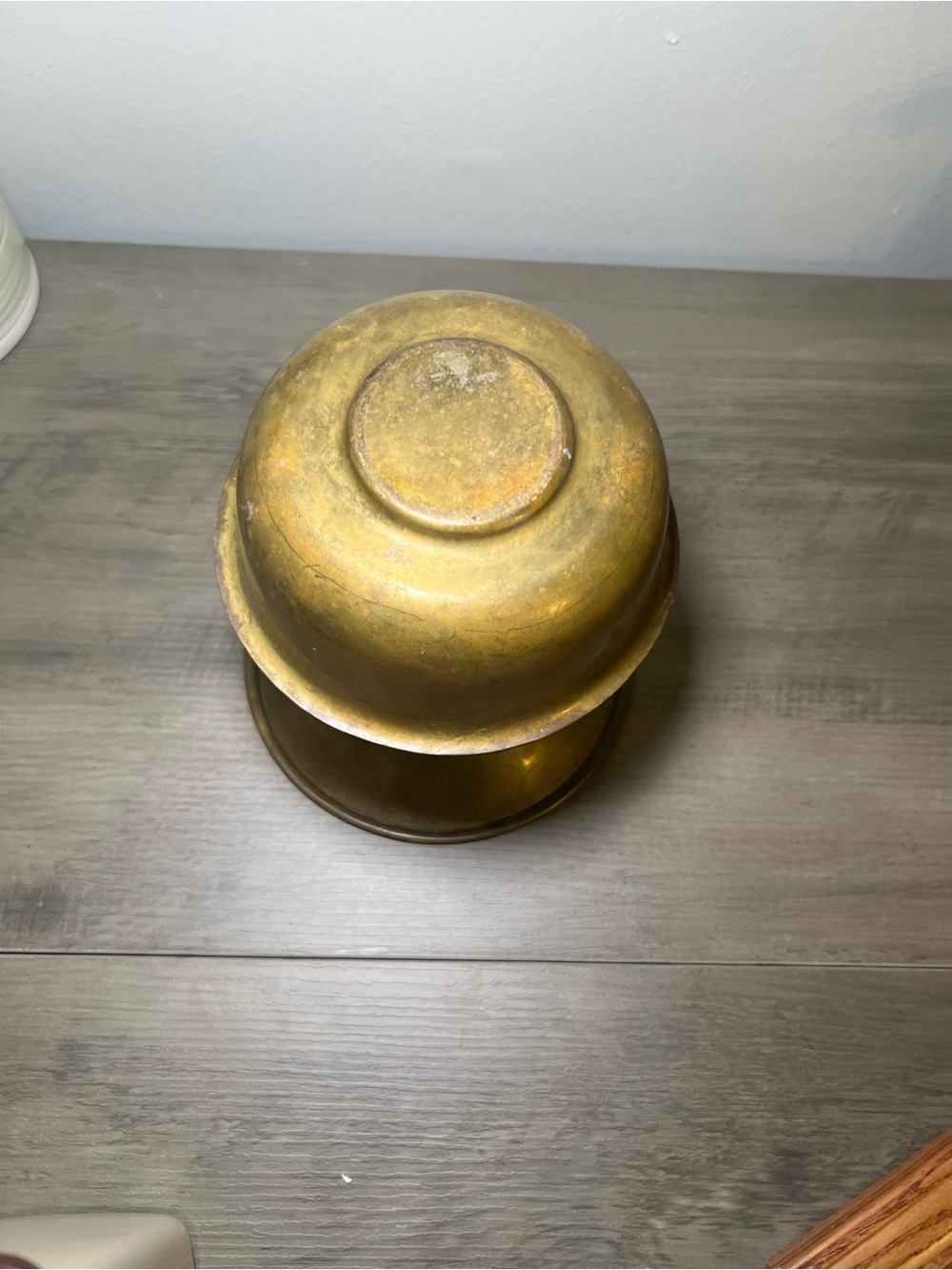 Brass Vintage Spittoon Vase - Antique Brass Planter - Picture 4 of 7